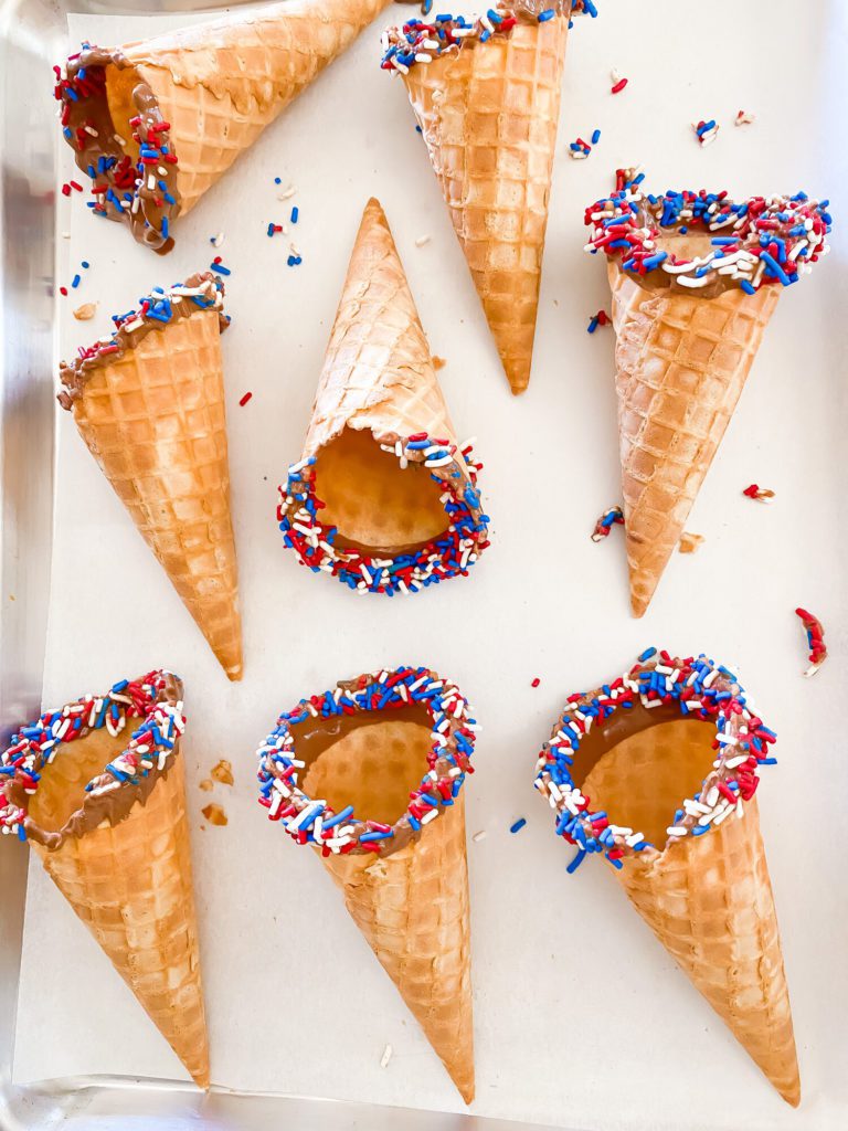 Recipe: 4th of July Chocolate Dipped Ice Cream Cones